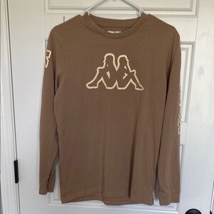 Kappa Tan Long Sleeve Shirt with Silver Logo